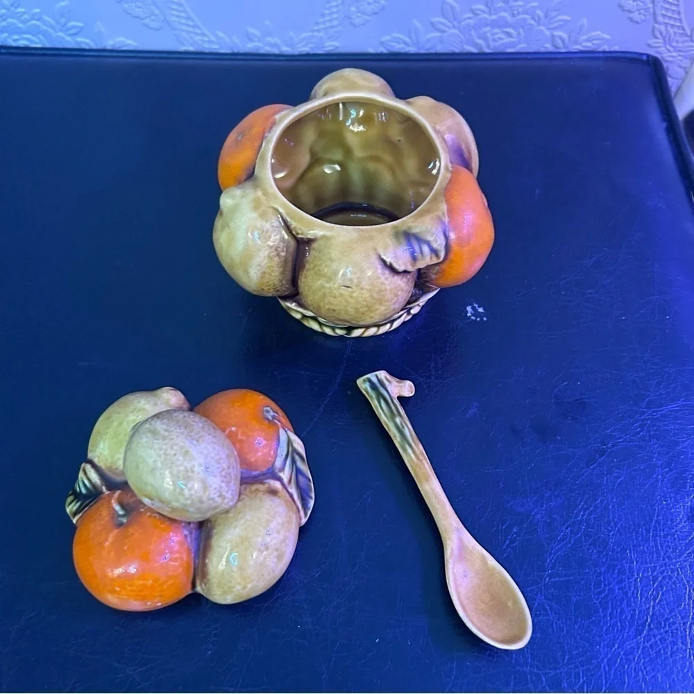 Orange Spice Fruit Sugar Bowl